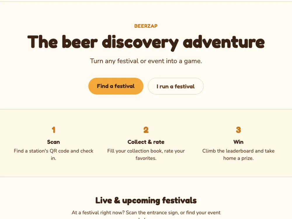 BeerZap website hero