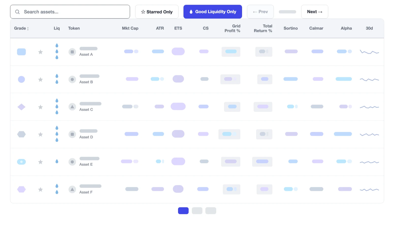 Illustrative CoinRoc discovery interface